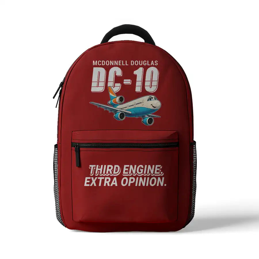 McDonnell Douglas DC-10 - 3D Backpack - Cartoon - Red