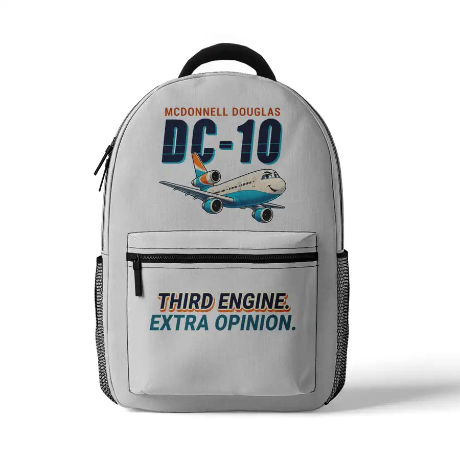 McDonnell Douglas DC-10 - 3D Backpack - Cartoon - White
