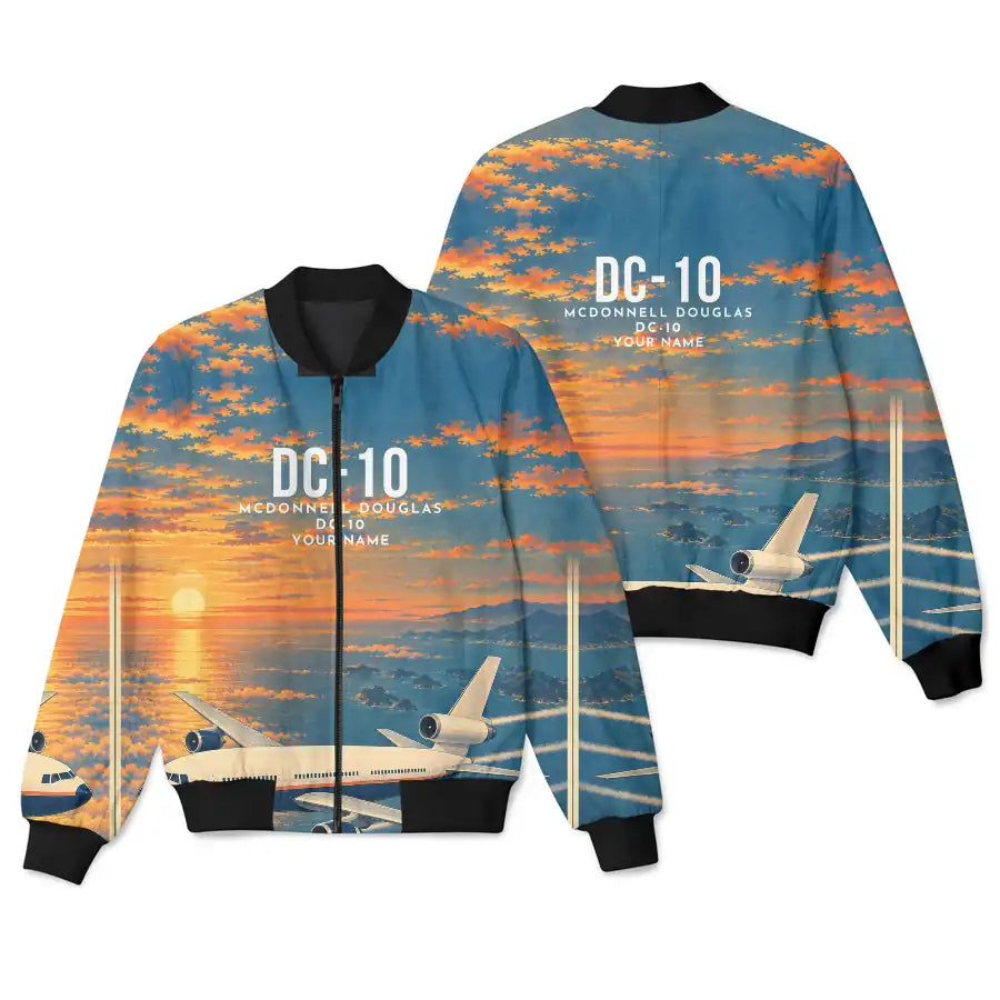 McDonnell Douglas DC-10 3D All-Over Print Clothing - Bomber Jacket - 3D + Name