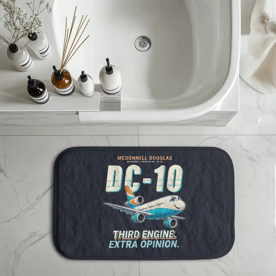 McDonnell Douglas DC-10 - Cartoon - Bath Mat