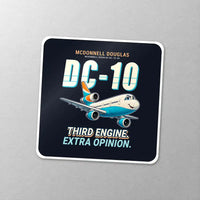 Thumbnail for McDonnell Douglas DC-10 - Cartoon - Square Sticker - Close-up
