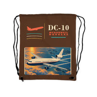Thumbnail for McDonnell Douglas DC-10 - Drawstring Bag - Classic - Brown