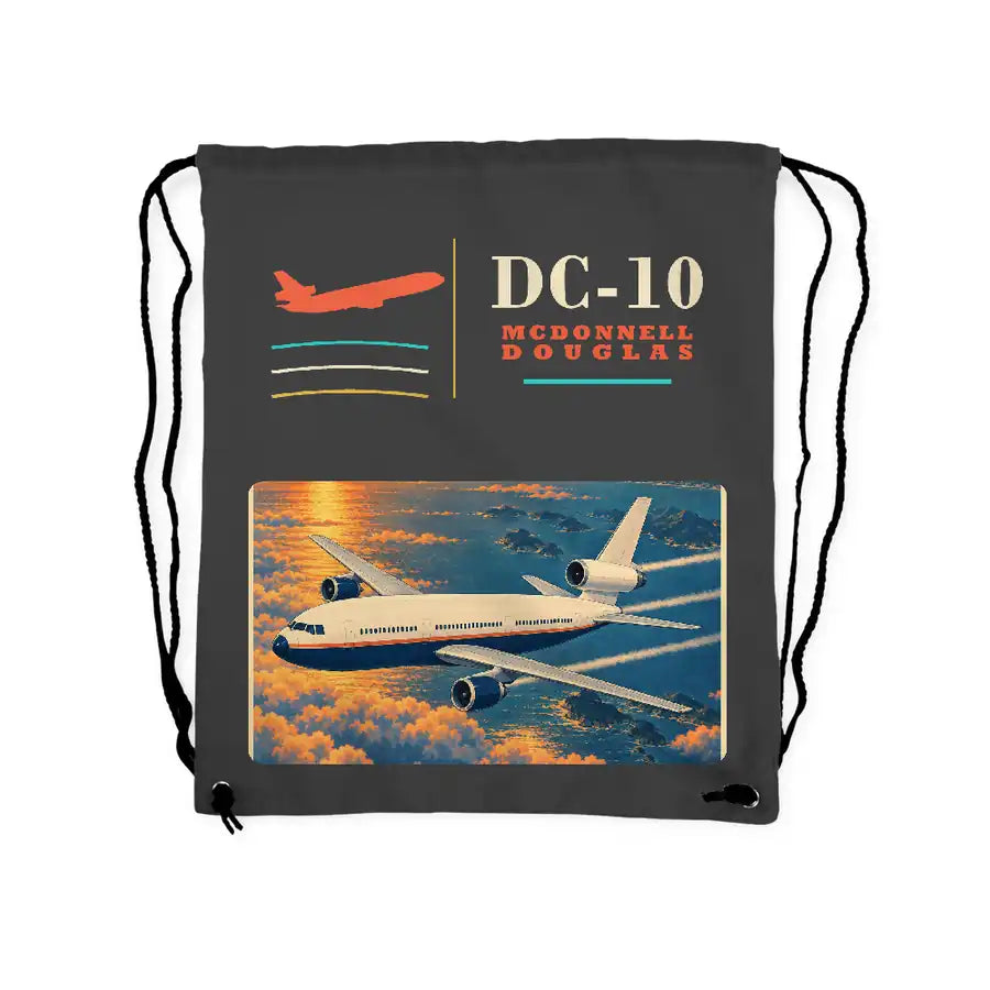 McDonnell Douglas DC-10 - Drawstring Bag - Classic - Gray