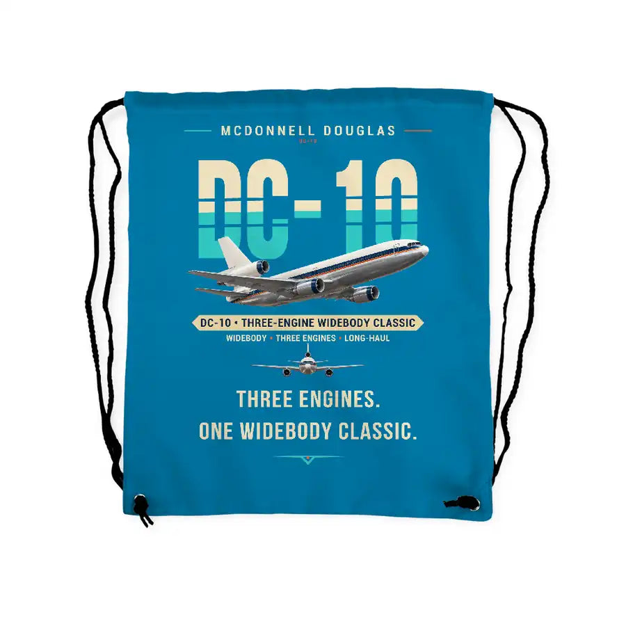 McDonnell Douglas DC-10 - Drawstring Bag - Original - Light Blue