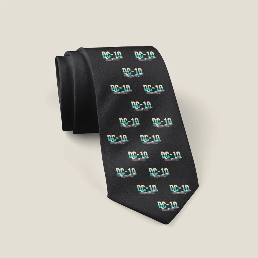 McDonnell Douglas DC-10 - Original Pattern - Tie - Black