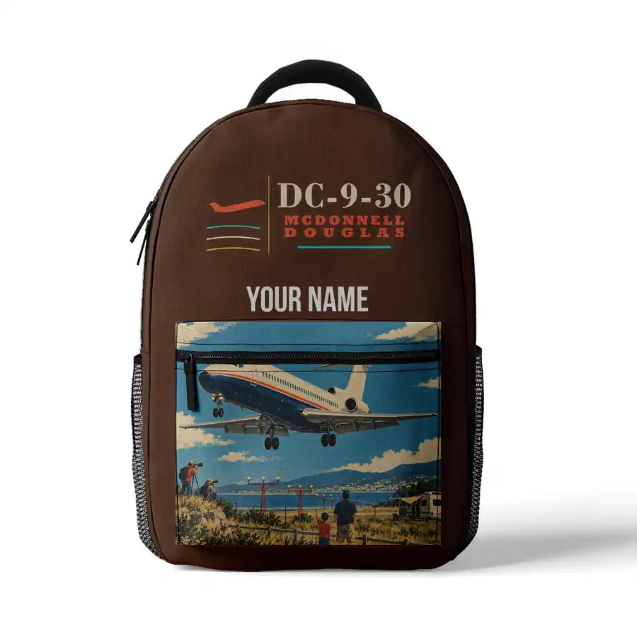 McDonnell Douglas DC-9-30 - 3D Backpack - Brown + Name
