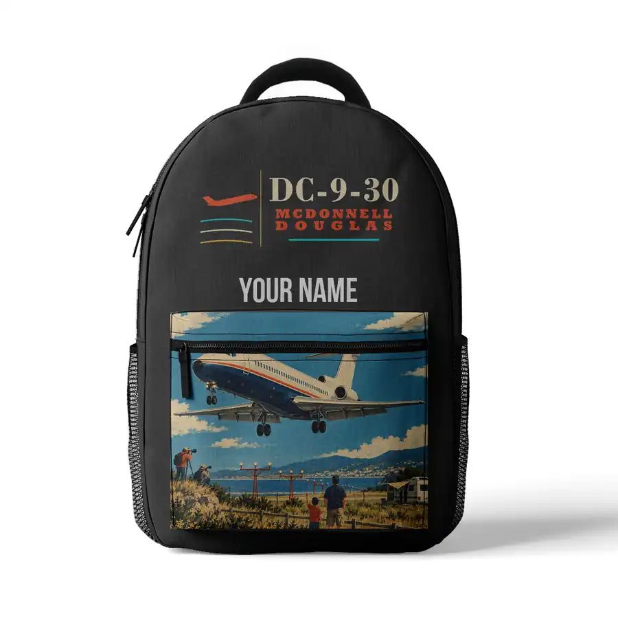 McDonnell Douglas DC-9-30 - 3D Backpack - Gray + Name