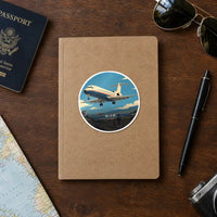 Thumbnail for McDonnell Douglas DC-9-30 - 3D + Name - Circle Sticker - Notebook