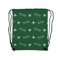 Thumbnail for McDonnell Douglas DC-9-30 - Drawstring Bag - 3D Pattern - Green
