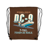Thumbnail for McDonnell Douglas DC-9-30 - Drawstring Bag - Cartoon - Brown
