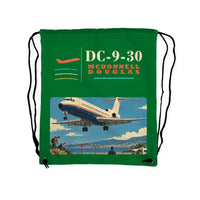 Thumbnail for McDonnell Douglas DC-9-30 - Drawstring Bag - Classic - Green
