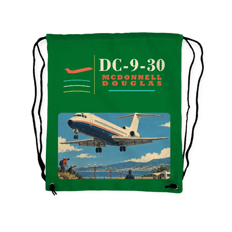 McDonnell Douglas DC-9-30 - Drawstring Bag - Classic - Green