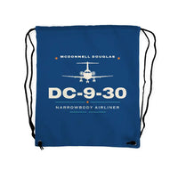 Thumbnail for McDonnell Douglas DC-9-30 - Drawstring Bag - Heritage - Blue
