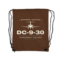 Thumbnail for McDonnell Douglas DC-9-30 - Drawstring Bag - Heritage - Brown