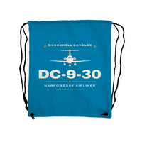 Thumbnail for McDonnell Douglas DC-9-30 - Drawstring Bag - Heritage - Light Blue