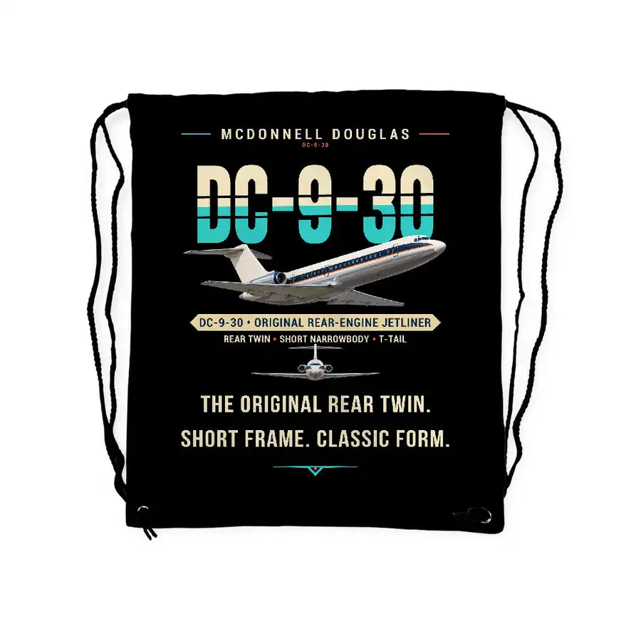 McDonnell Douglas DC-9-30 - Drawstring Bag - Original - Black