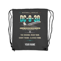 Thumbnail for McDonnell Douglas DC-9-30 - Drawstring Bag - Original + Name - Gray
