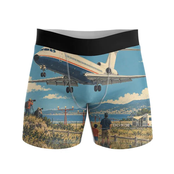 McDonnell Douglas DC-9-30 - Men Boxers - 3D - Full Print