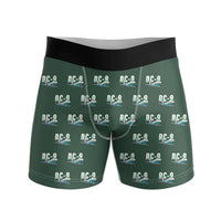 Thumbnail for McDonnell Douglas DC-9-30 - Men Boxers - Cartoon Pattern - Dark Green