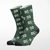 Thumbnail for McDonnell Douglas DC-9-30 - Socks - Alpine Green + Name