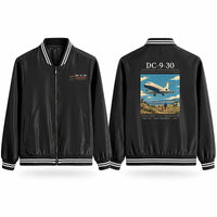 Thumbnail for McDonnell Douglas DC-9-30 Stylish Jackets - Baseball Collar - Poster - Black