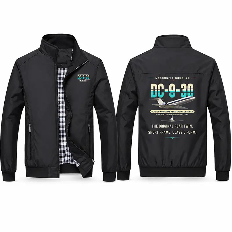 McDonnell Douglas DC-9-30 Stylish Jackets - Stand Collar - Original - Black