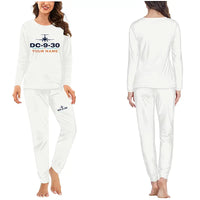 Thumbnail for McDonnell Douglas DC-9-30 - Women Pajamas - Heritage Chest + Name - White