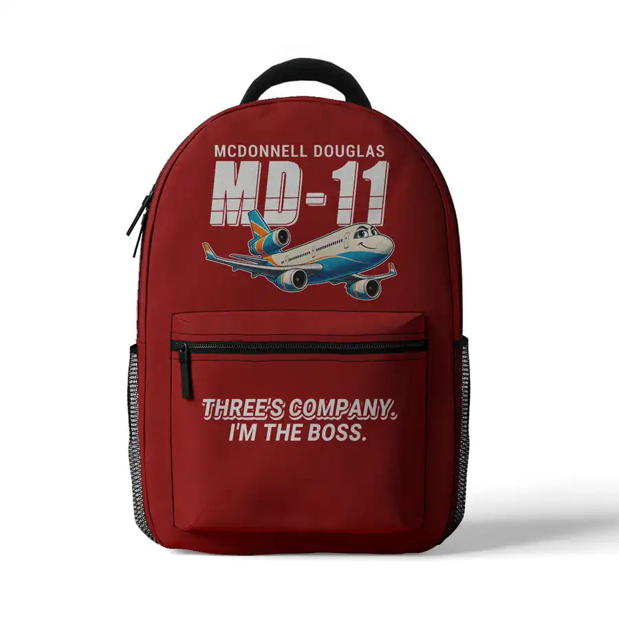 McDonnell Douglas MD-11 - 3D Backpack - Cartoon - Red