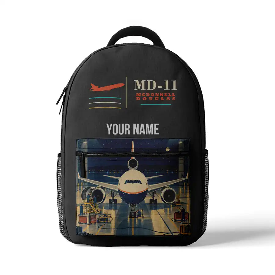 McDonnell Douglas MD-11 - 3D Backpack - Gray + Name