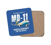Thumbnail for McDonnell Douglas MD-11 - Cartoon - Coaster - Blue