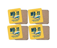 Thumbnail for McDonnell Douglas MD-11 - Cartoon - Coaster Set - Yellow