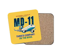 Thumbnail for McDonnell Douglas MD-11 - Cartoon - Coaster - Yellow