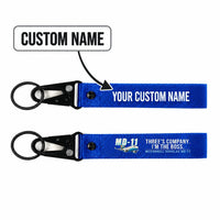 Thumbnail for McDonnell Douglas MD-11 Hawk-Shaped Key Chains - Blue - Cartoon - Personalized