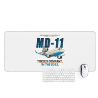 Thumbnail for McDonnell Douglas MD-11 - Cartoon - Desk Mat - White