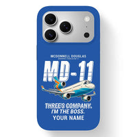 Thumbnail for McDonnell Douglas MD-11 - Cartoon + Name - MagSafe iPhone 17 Pro - Blue