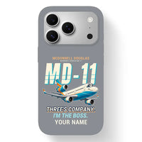 Thumbnail for McDonnell Douglas MD-11 - Cartoon + Name - MagSafe iPhone 17 Pro - Gray