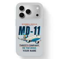 Thumbnail for McDonnell Douglas MD-11 - Cartoon + Name - MagSafe iPhone 17 Pro - Light Gray
