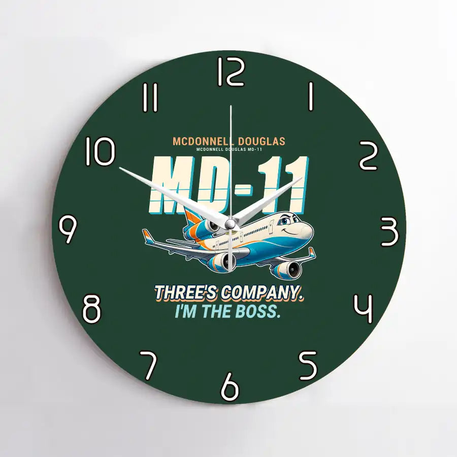 McDonnell Douglas MD-11 - Cartoon - No Frame - Dark Green