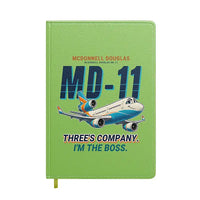 Thumbnail for McDonnell Douglas MD-11 - Cartoon - Notebook - Light Green