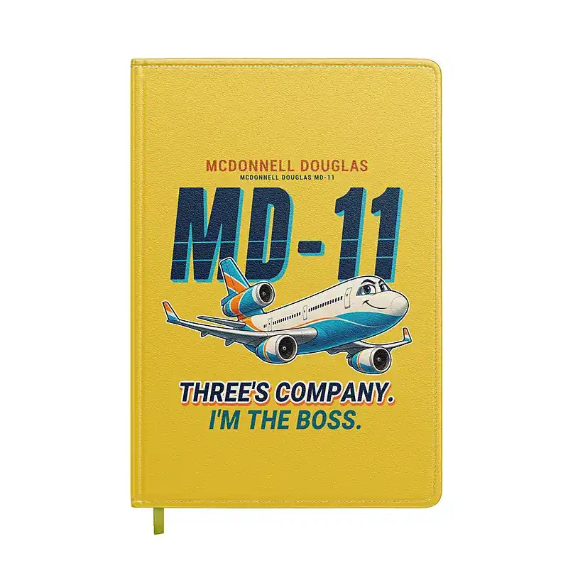 McDonnell Douglas MD-11 - Cartoon - Notebook - Yellow