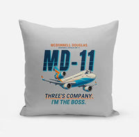 Thumbnail for McDonnell Douglas MD-11 - Cartoon - Pillow - Light Gray