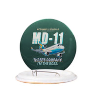 Thumbnail for McDonnell Douglas MD-11 - Cartoon - Pin - Dark Green