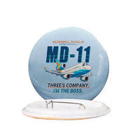 Thumbnail for McDonnell Douglas MD-11 - Cartoon - Pin - Light Blue