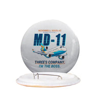 Thumbnail for McDonnell Douglas MD-11 - Cartoon - Pin - Light Gray