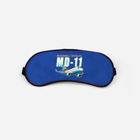 Thumbnail for McDonnell Douglas MD-11 - Cartoon - Sleep Mask - Blue