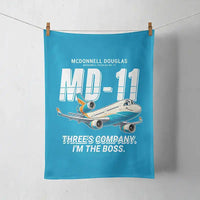 Thumbnail for McDonnell Douglas MD-11 - Cartoon - Towel - Turquoise