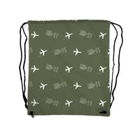 Thumbnail for McDonnell Douglas MD-11 - Drawstring Bag - 3D Pattern - Green Army