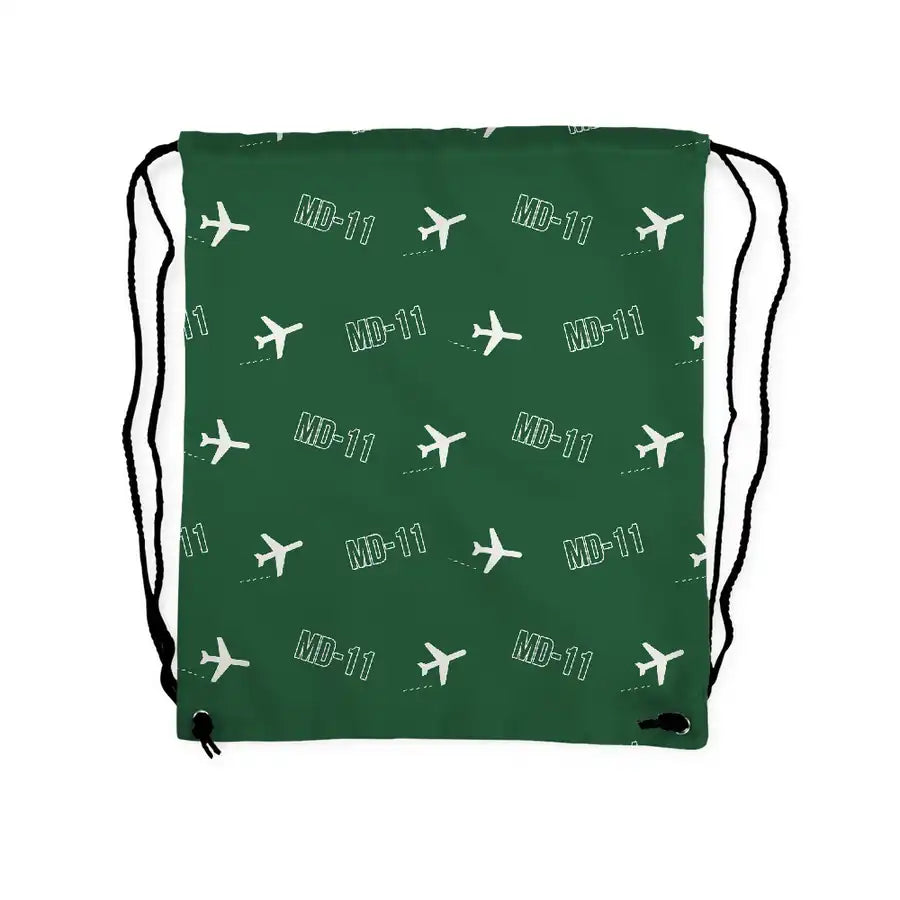 McDonnell Douglas MD-11 - Drawstring Bag - 3D Pattern - Green