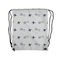 Thumbnail for McDonnell Douglas MD-11 - Drawstring Bag - 3D Pattern - Light Gray
