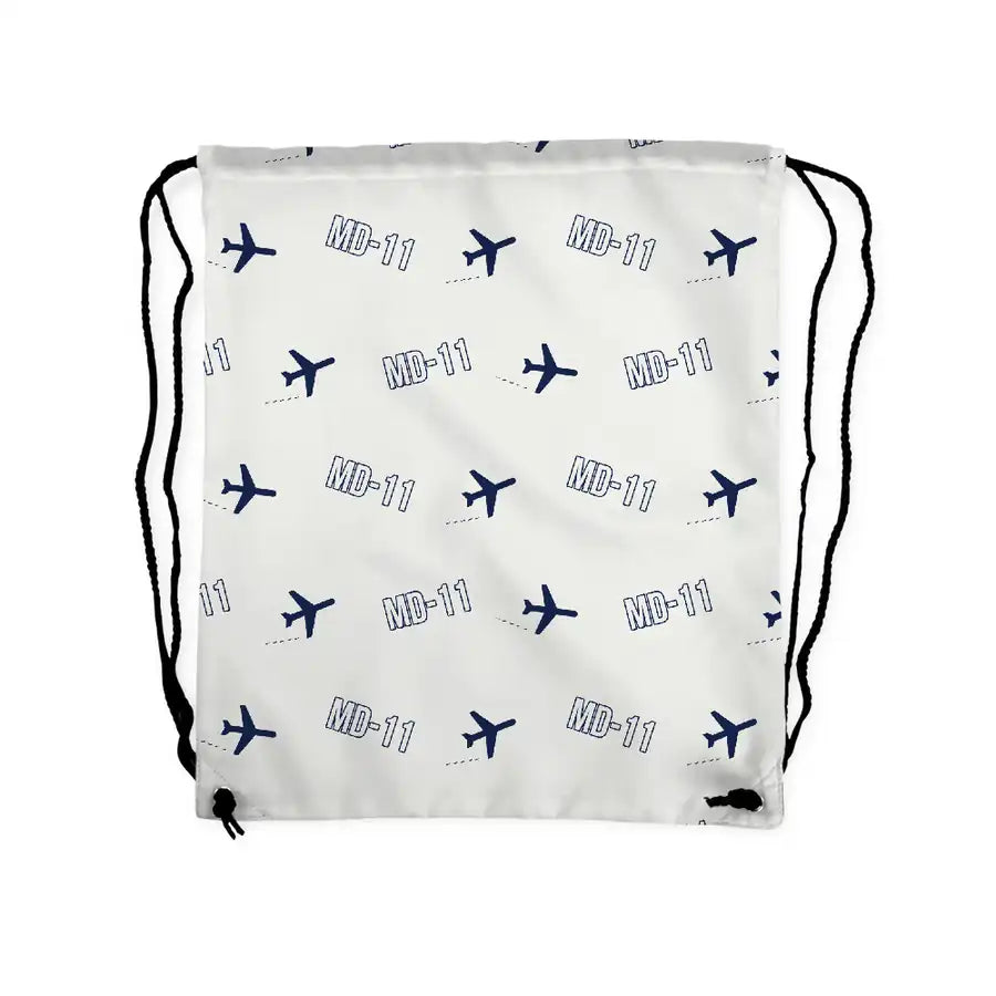 McDonnell Douglas MD-11 - Drawstring Bag - 3D Pattern - White